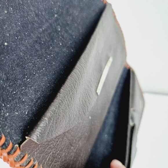 Vintage 1970's Tooled Leather Wallet Clutch - Picture 10 of 11